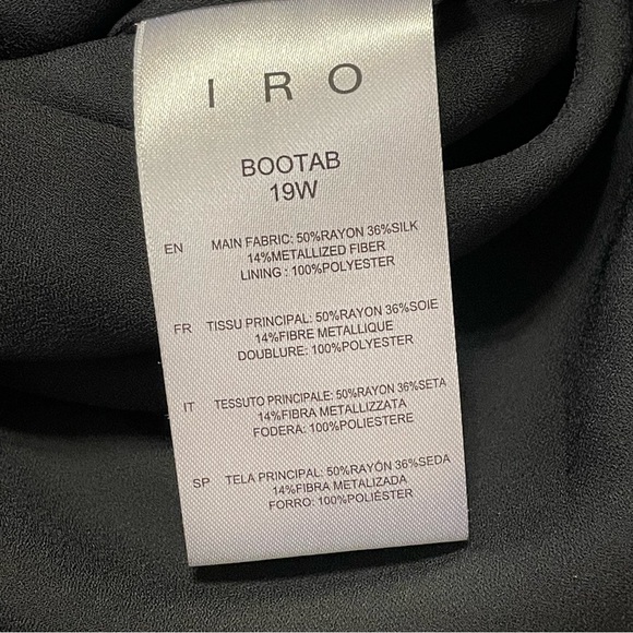 IRO Bootab Ruched Floral Print Fil Coupe Chiffon Mini Skirt in Black - Picture 10 of 11